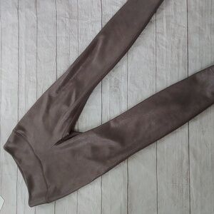 WHBM FAUX SUEDE LEGGINGS WITH METALLIC SHEEN